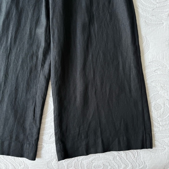 Madewell - The Harlow Wide-Leg Pant in 100% Linen - Black - Picture 9 of 15
